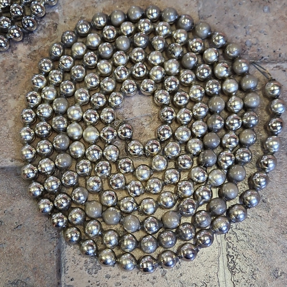 Vintage Silver Bead Garlands 38.92 Total Feet - Picture 2 of 9